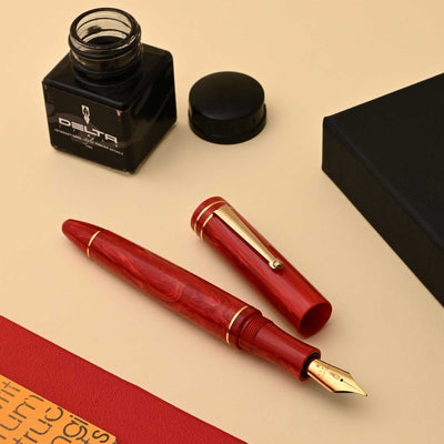 Delta Write Balance Fountain Pen - Red GT 6