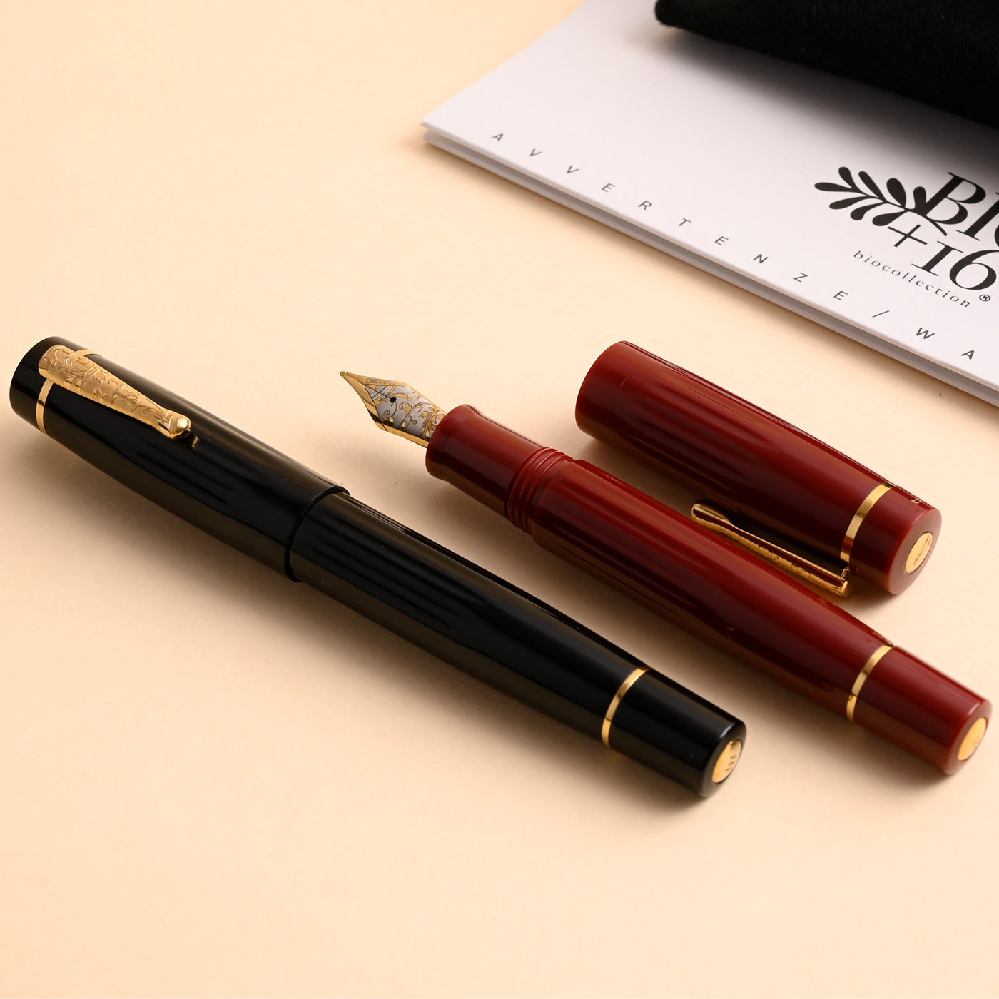 Delta Bio+16 No. 8 14K Gold Fountain Pen - Black GT