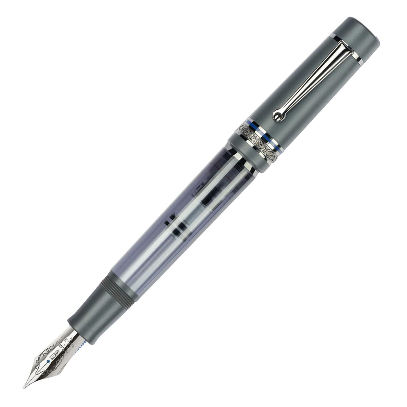 Delta Mid Size Plus Limited Edition No.8 Fountain Pen - Prestige Matte Grey RT