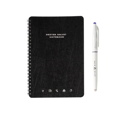 Dexter Spiral Erasable & Reusable Eco-Friendly Black Notebook - A5 Ruled 1
