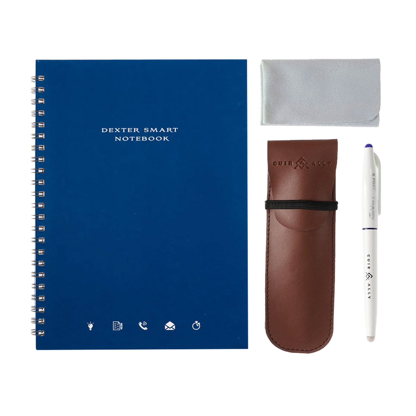 Dexter Spiral Erasable & Reusable Eco-Friendly Blue Notebook - A5 Ruled 1