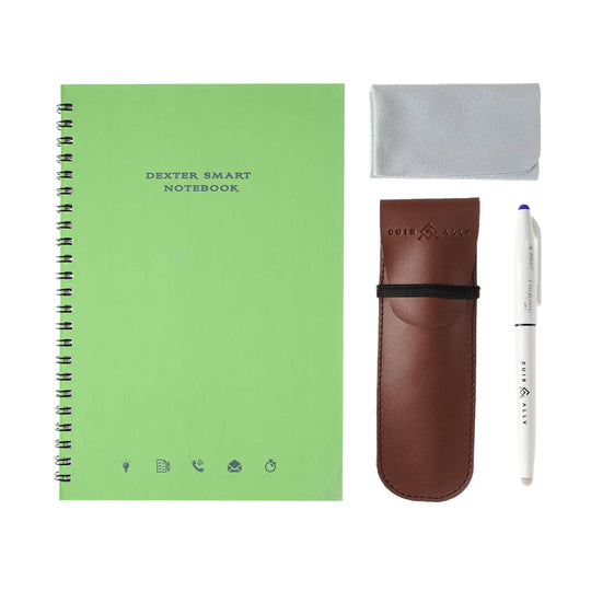 Dexter Spiral Erasable & Reusable Eco-Friendly Green Notebook - A5, Ruled