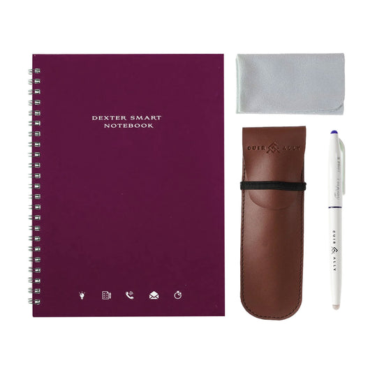 Dexter Spiral Erasable & Reusable Eco-Friendly Magenta Notebook - A5, Ruled
