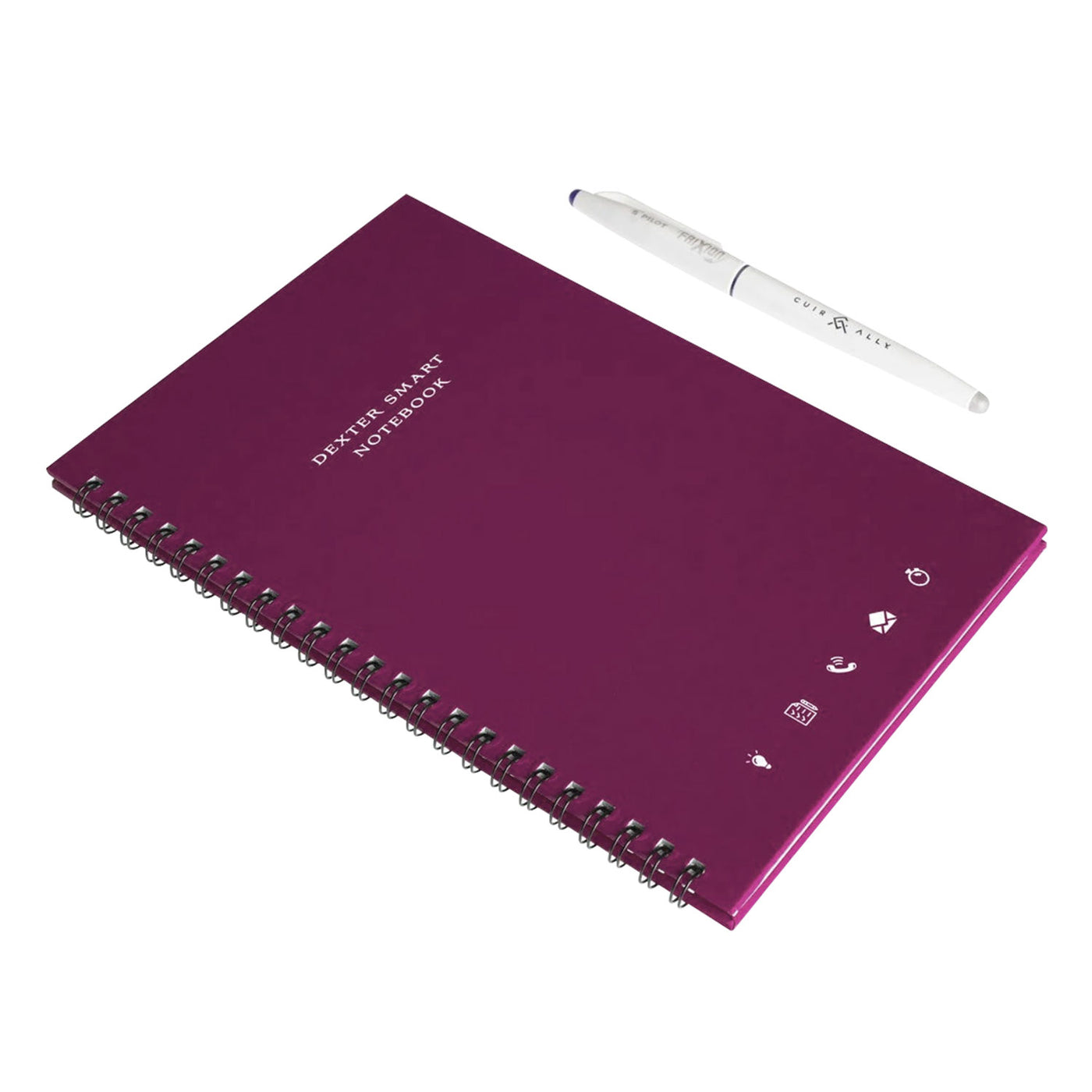 Dexter Spiral Erasable & Reusable Eco-Friendly Magenta Notebook - A5 Ruled 3