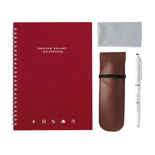 Dexter Spiral Erasable & Reusable Eco-Friendly Red Notebook - A5, Ruled