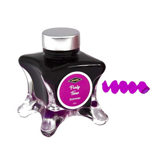 Diamine Inkvent Shimmer Ink Bottle, Party Time - 50ml
