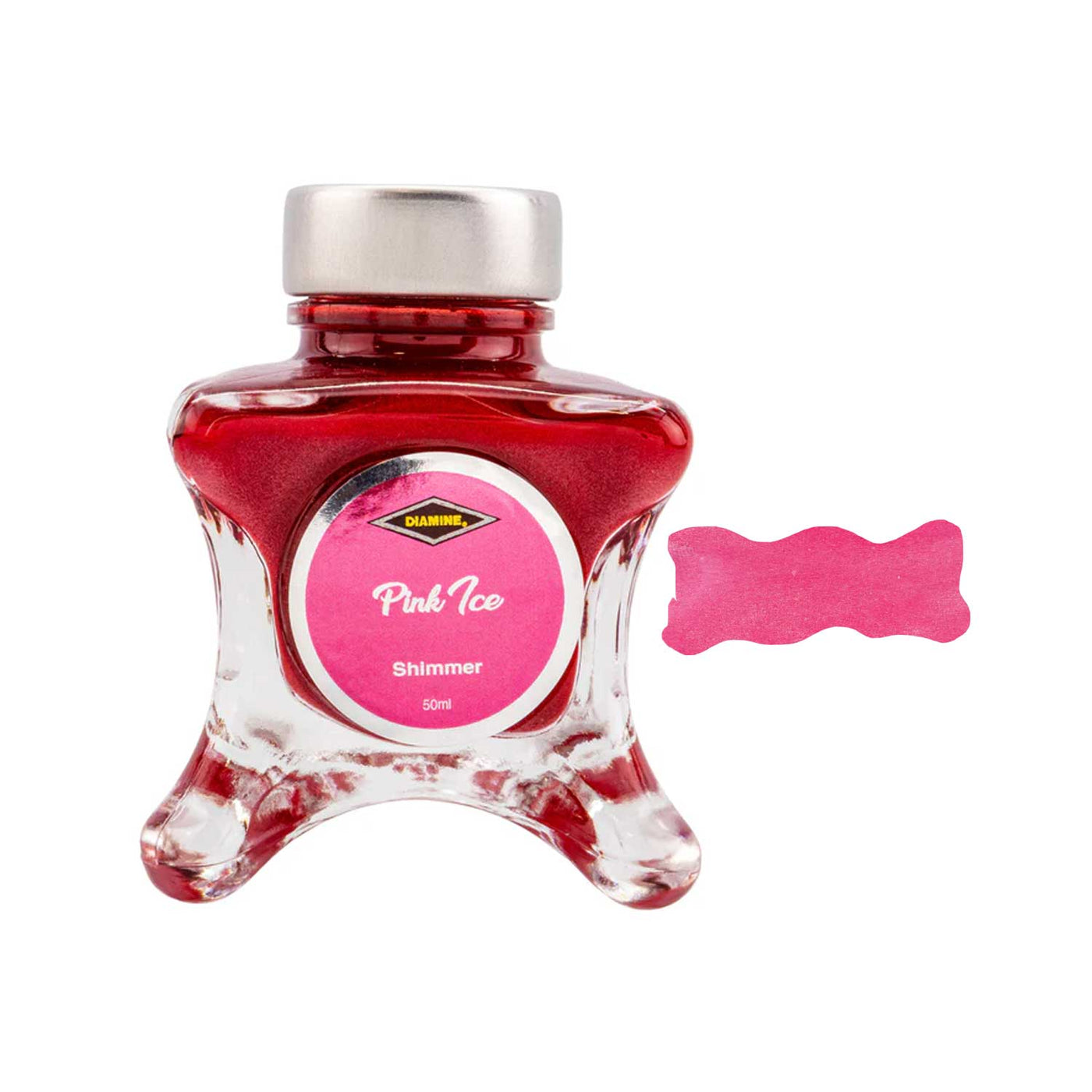 Diamine Inkvent Shimmer Ink Bottle Pink Ice 50ml 1