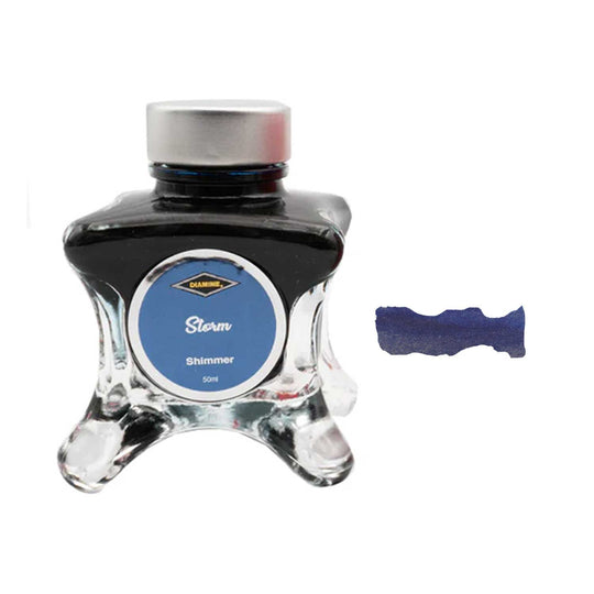 Diamine Inkvent Shimmer Ink Bottle, Storm - 50ml
