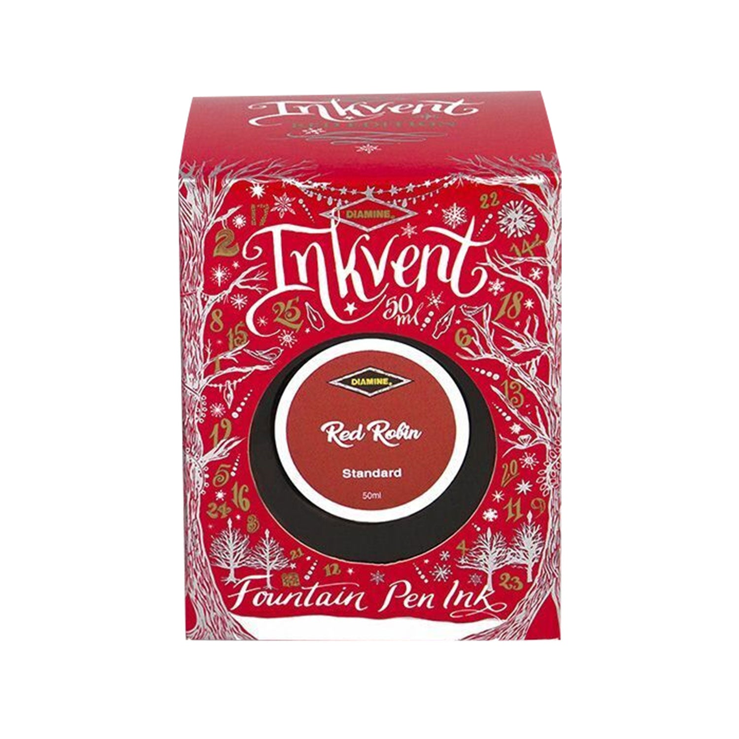 Diamine Inkvent Standard Red Robin Ink - 50ml | Buy Online | Diamine ...