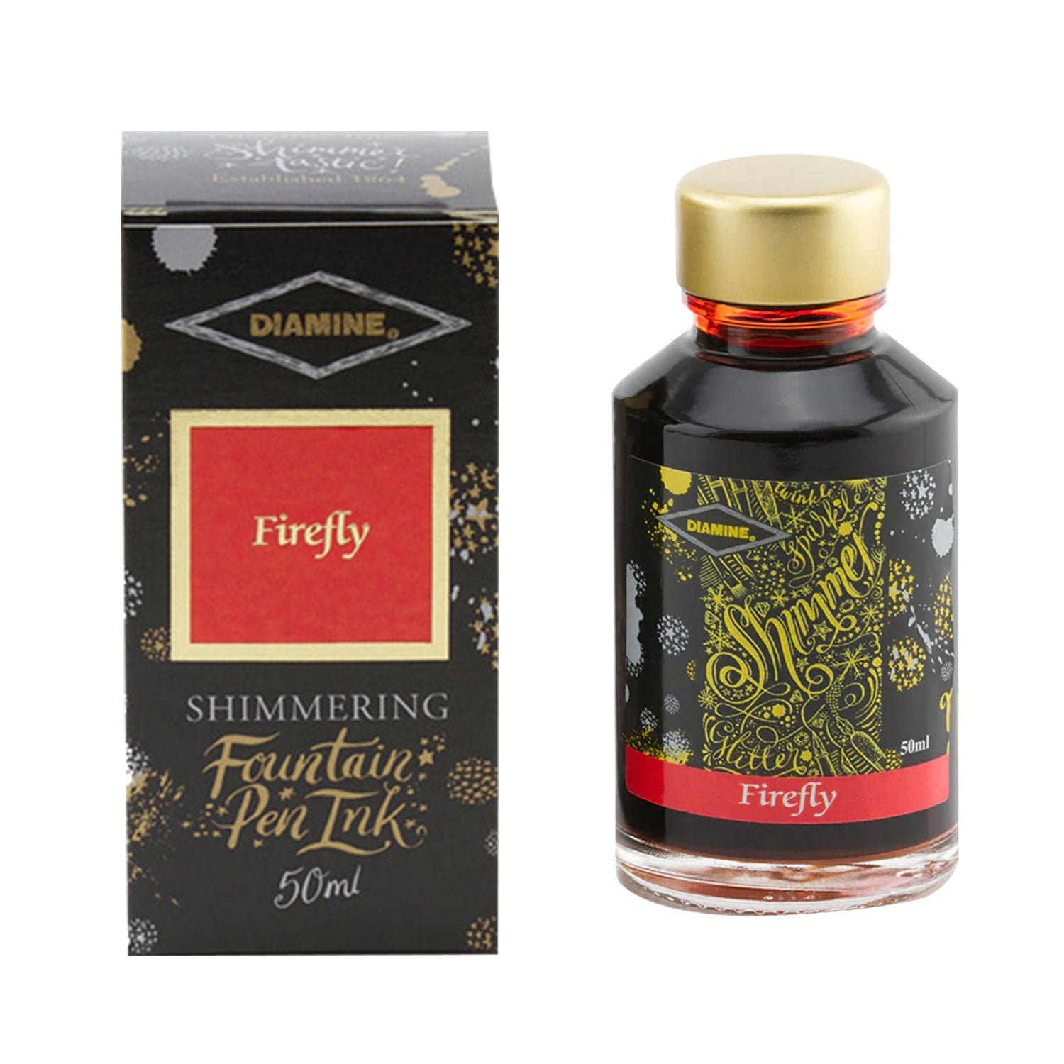 Diamine Shimmer Firefly Ink - 50ml | Shop Online at Makoba | Diamine