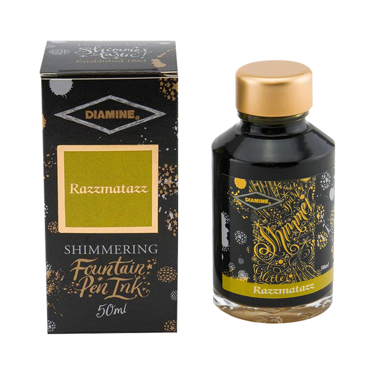 Diamine Shimmer Ink Bottle, Razzmatazz - 50ml 1