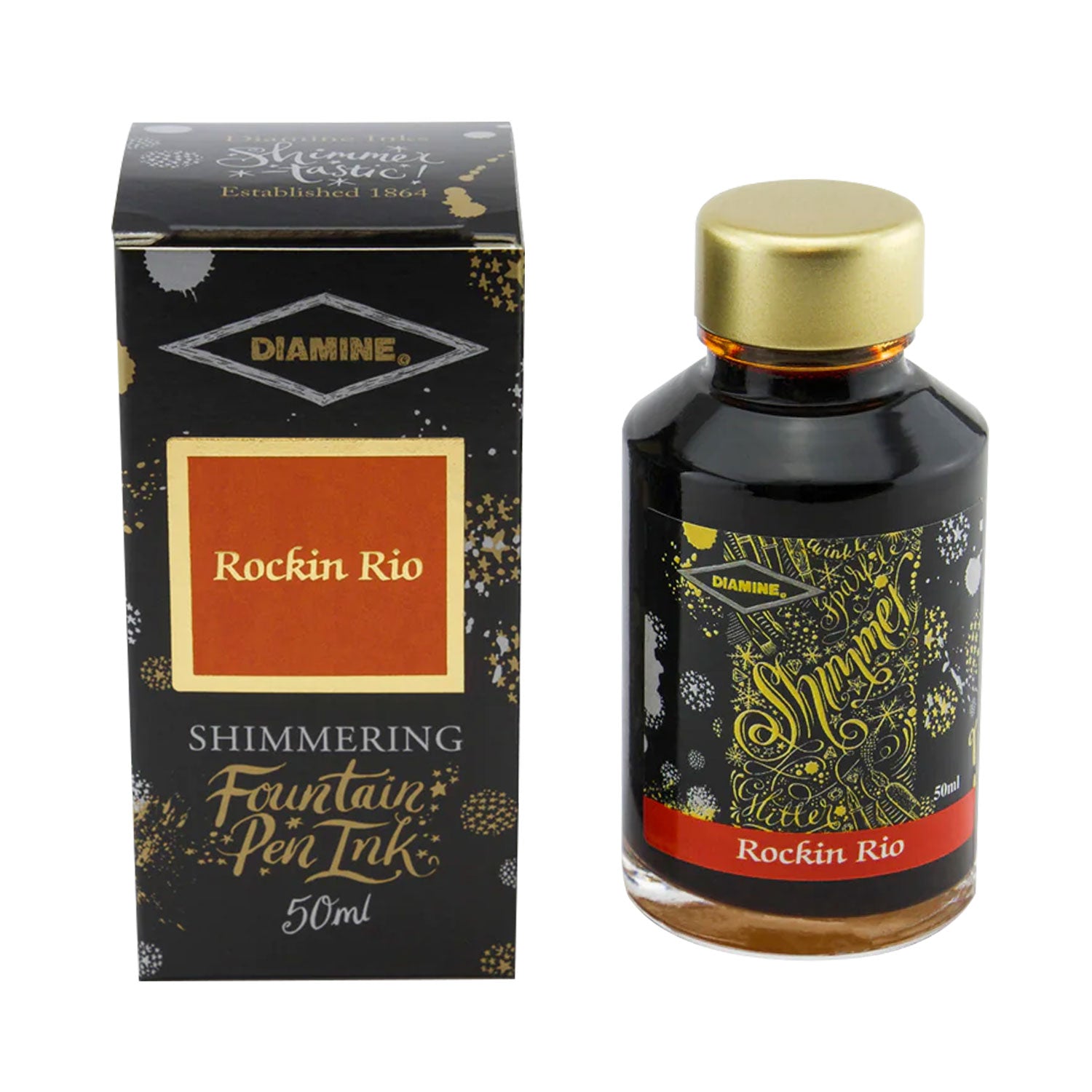 Diamine Shimmer Rockin Rio Ink - 50ml | Shop Online at Makoba | Diamine