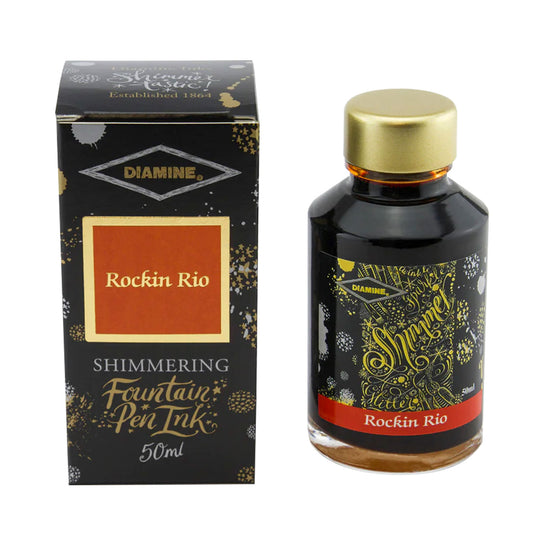 Diamine Shimmer Ink Bottle, Rockin Rio - 50ml