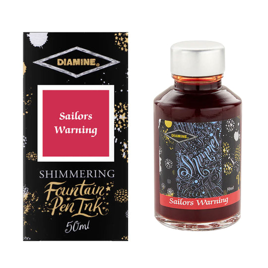 Diamine Shimmer Ink Bottle, Sailors Warning - 50ml