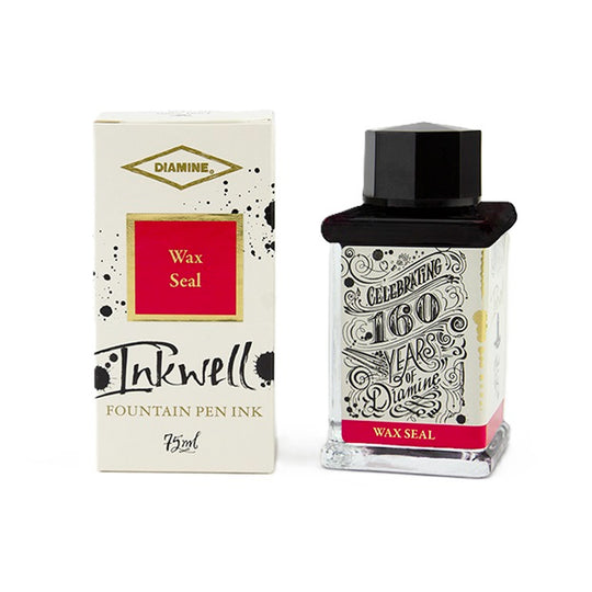 Diamine 160th Anniversary Wax Seal Ink Bottle, Red - 75ml