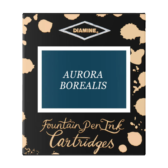 Diamine Aurora Borealis Ink Cartridge Pack of 6 - Turquoise