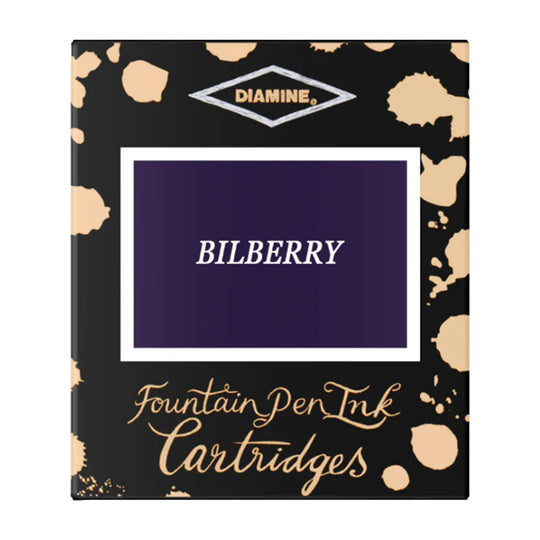 Diamine Bilberry Ink Cartridge Pack of 6 - Purple