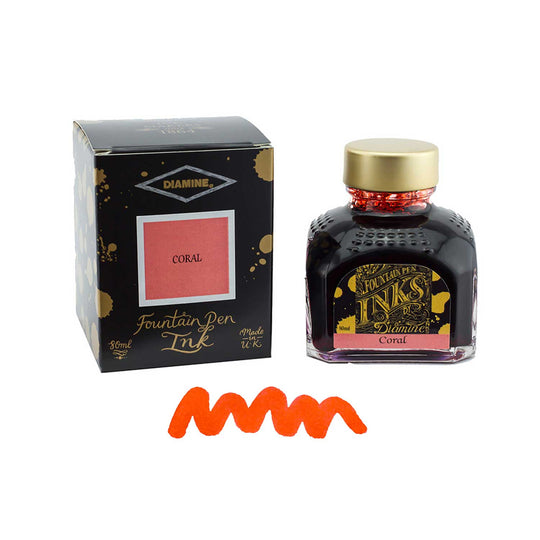 Diamine Coral Ink Bottle - 80ml