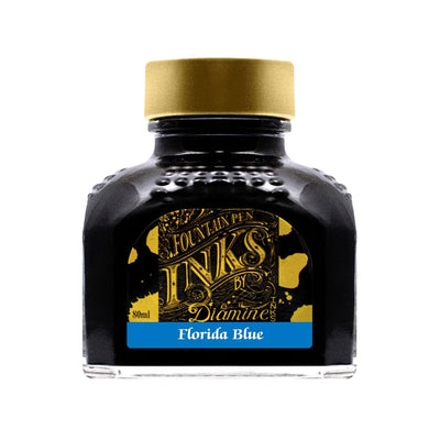 Diamine Florida Blue Ink Bottle - 80ml 1