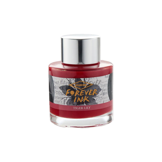Diamine Forever Tiger Lily Ink Bottle, Red - 50ml