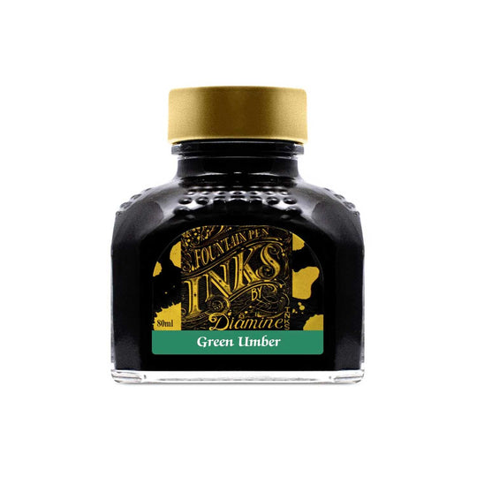 Diamine Green Umber Ink Bottle - 80ml