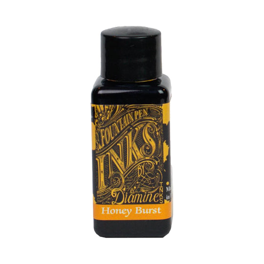 Diamine Guitar Honey Burst Ink Bottle, Brown - 30ml