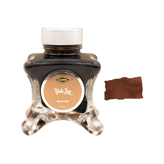 Diamine Inkvent Shimmer Ink Bottle, Yule Log - 50ml
