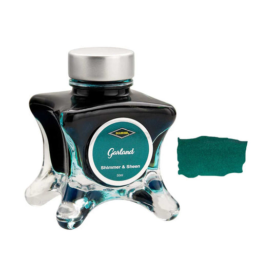 Diamine Inkvent Shimmer & Sheen Ink Bottle, Garland - 50ml