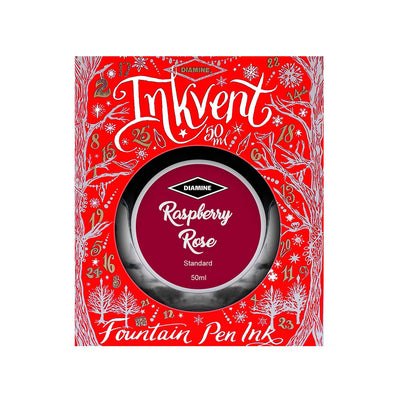 Diamine Inkvent Standard Ink Bottle Raspberry Rose - 50ml 2
