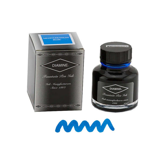 Diamine Mediterranean Blue Ink Bottle - 30ml