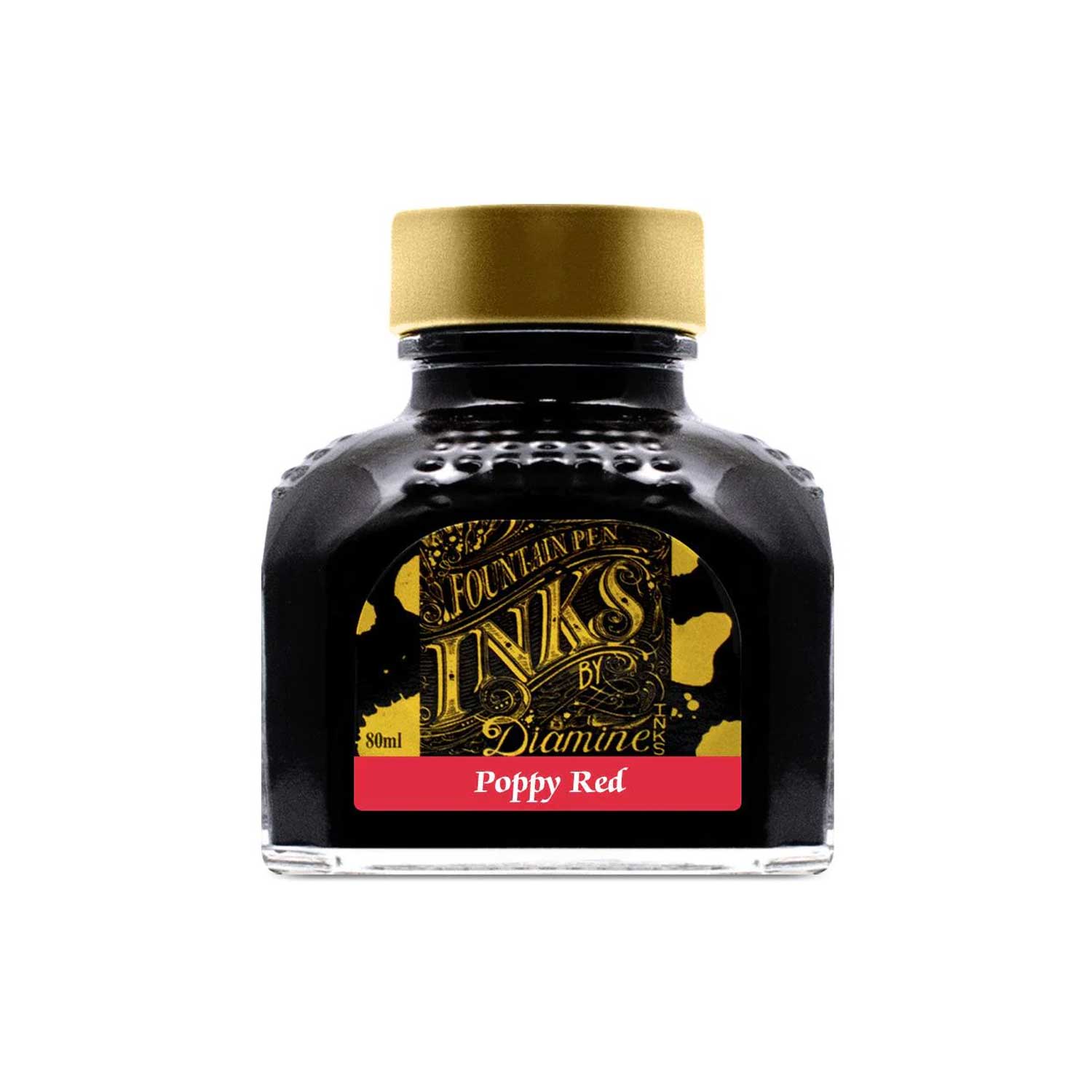 Diamine Poppy Red Ink - 80ml | Shop Online at Makoba | Diamine