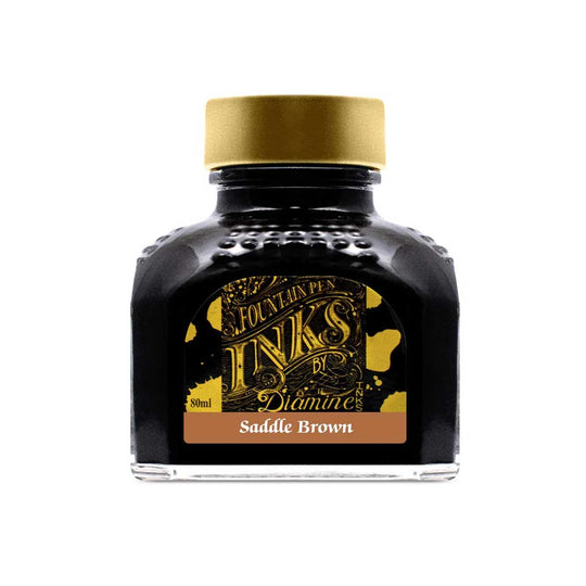 Diamine Saddle Brown Ink Bottle - 80ml