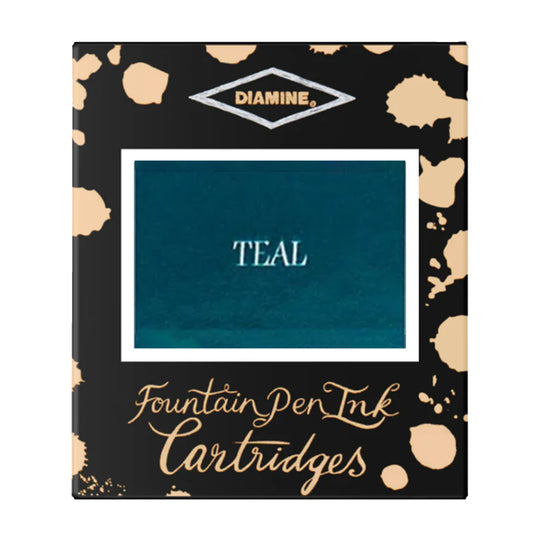 Diamine Teal Ink Cartridge Pack of 6