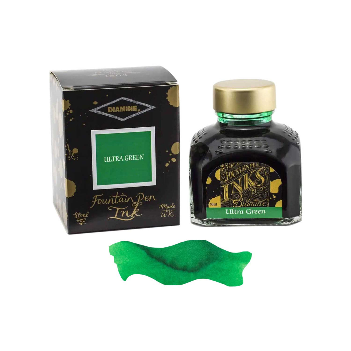 Diamine Ultra Green Ink Bottle - 80ml