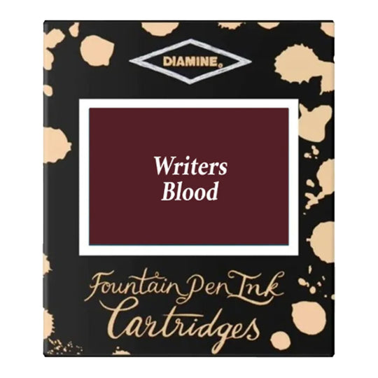 Diamine Writers Blood Ink Cartridge Pack of 6  - Burgundy