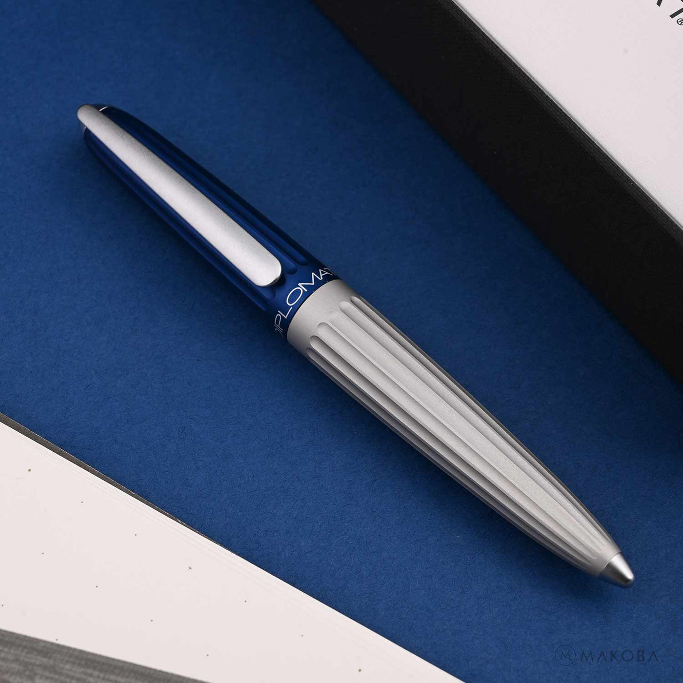 Diplomat Aero Fountain Pen - Blue/Silver 14