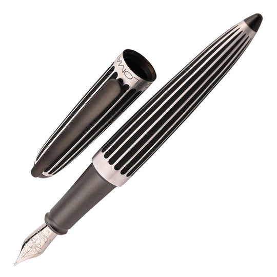 Diplomat Aero Fountain Pen - Stripes Black