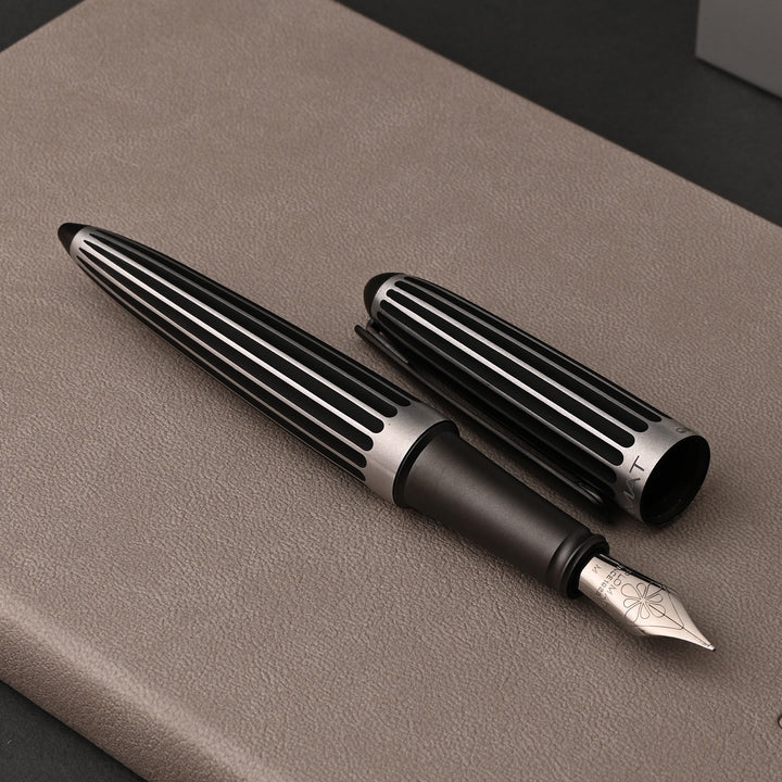 Diplomat Aero Stripes Black Fountain Pen | Shop Online