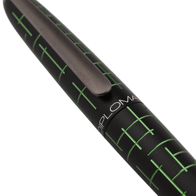 Diplomat Elox 14K Gold Fountain Pen - Matrix Black/Green 6