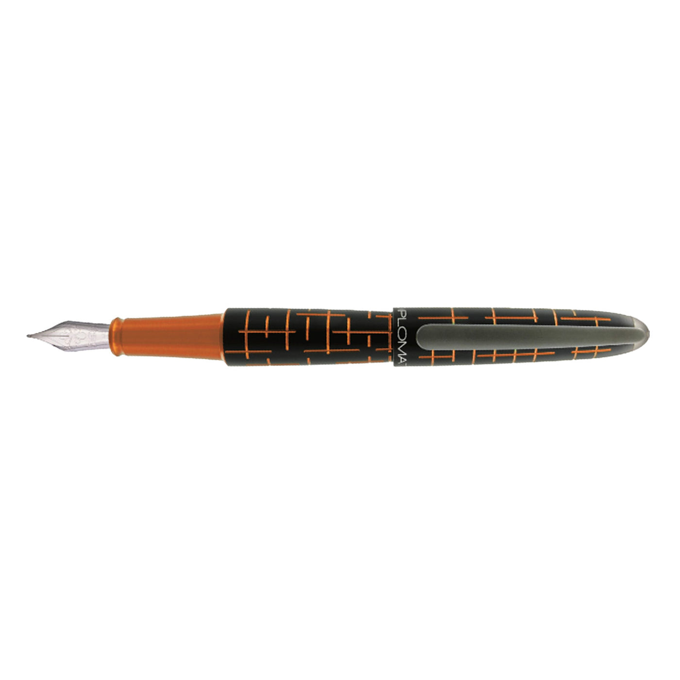 Diplomat Elox Fountain Pen - Matrix Black/Orange 3