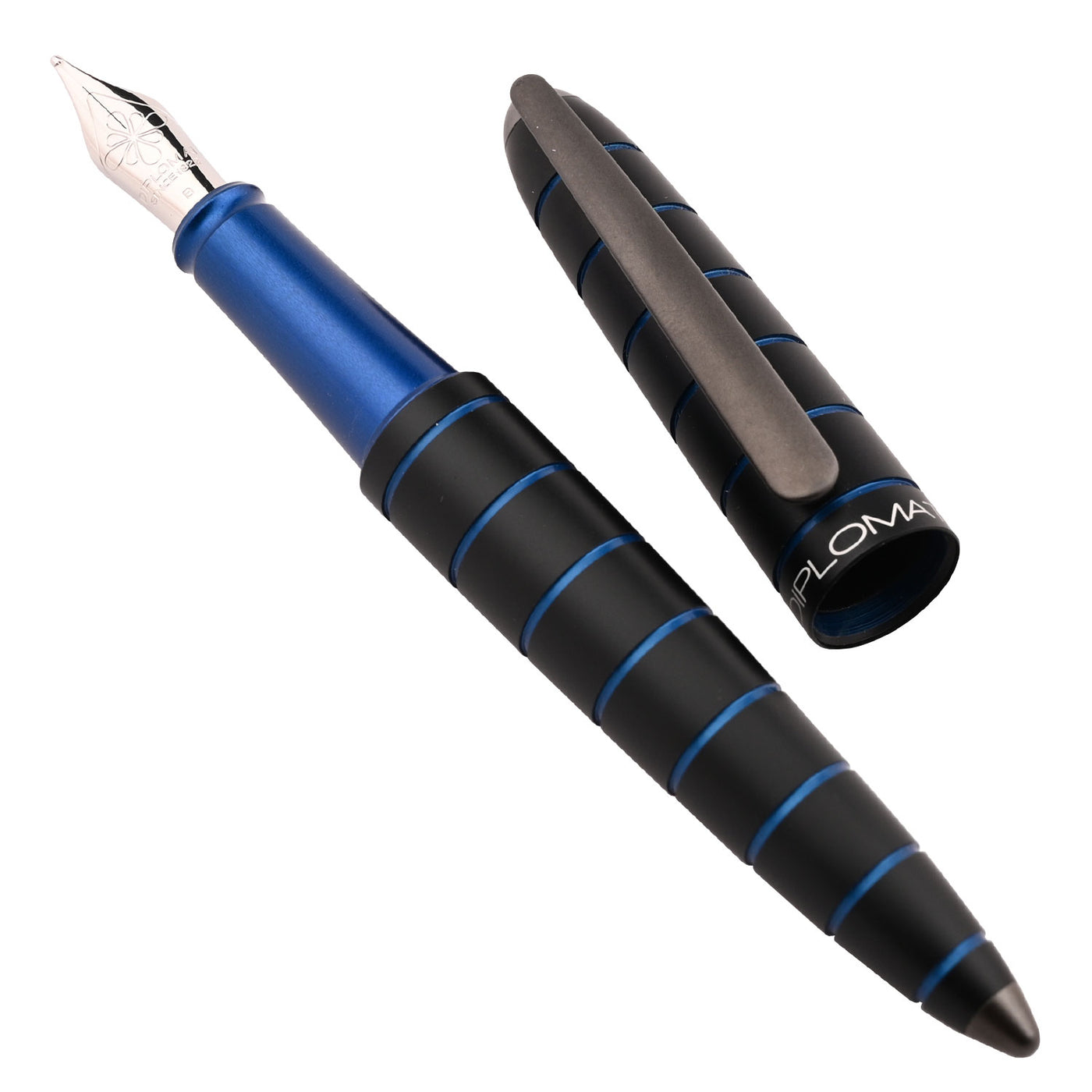 Diplomat Elox Fountain Pen - Ring Black/Blue 3