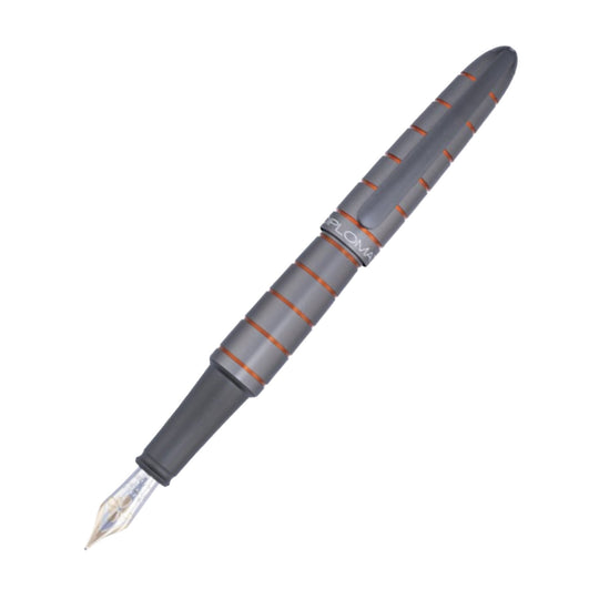 Diplomat Elox Fountain Pen - Ring Grey/Orange
