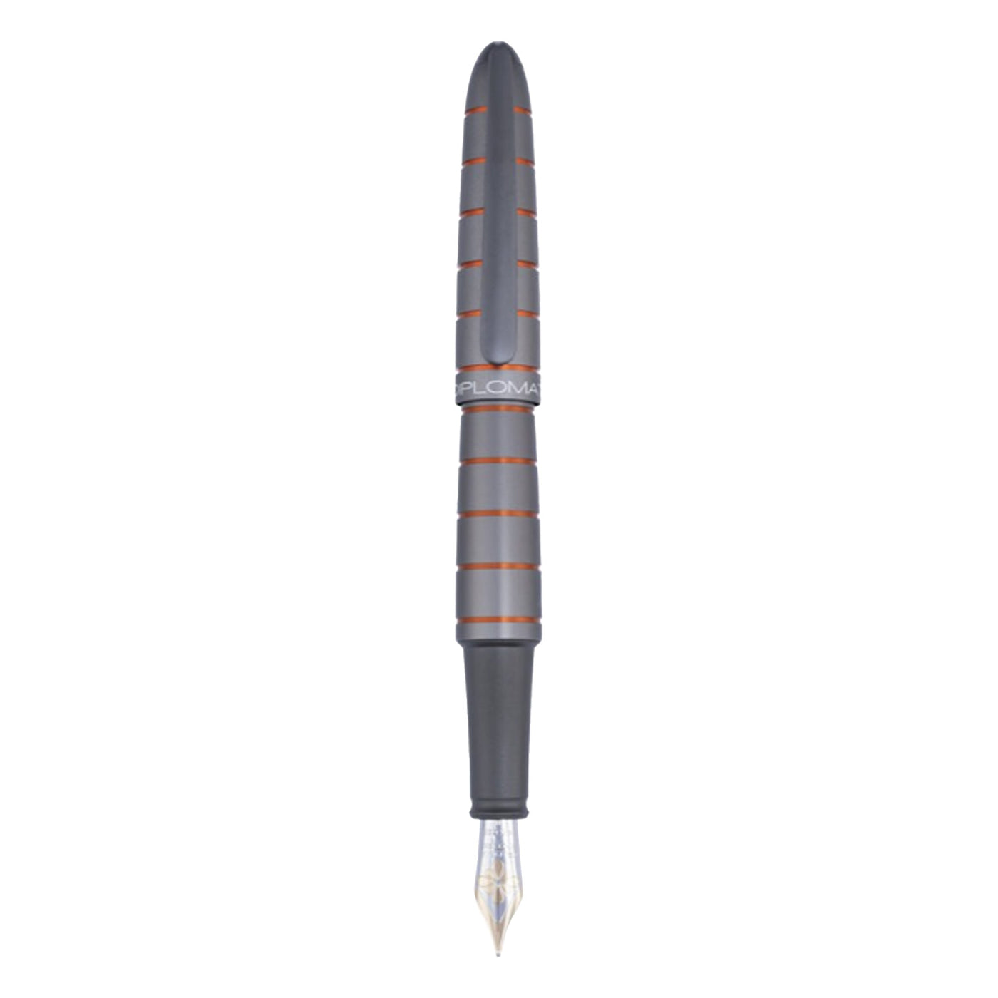 Diplomat Elox Fountain Pen - Ring Grey/Orange 2