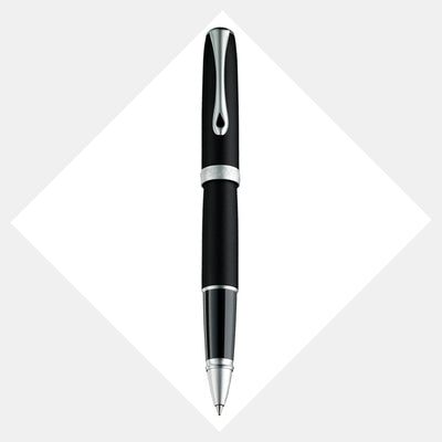 Diplomat Excellence A2 Roller Ball Pen, Lapis Black Matte Chrome