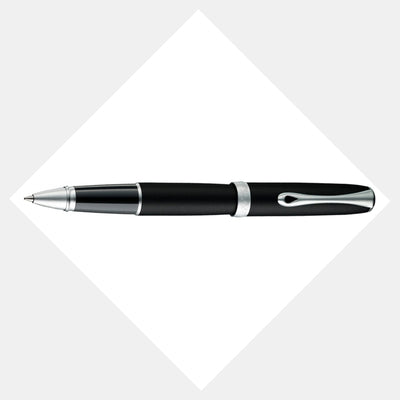 Diplomat Excellence A2 Roller Ball Pen, Lapis Black Matte Chrome