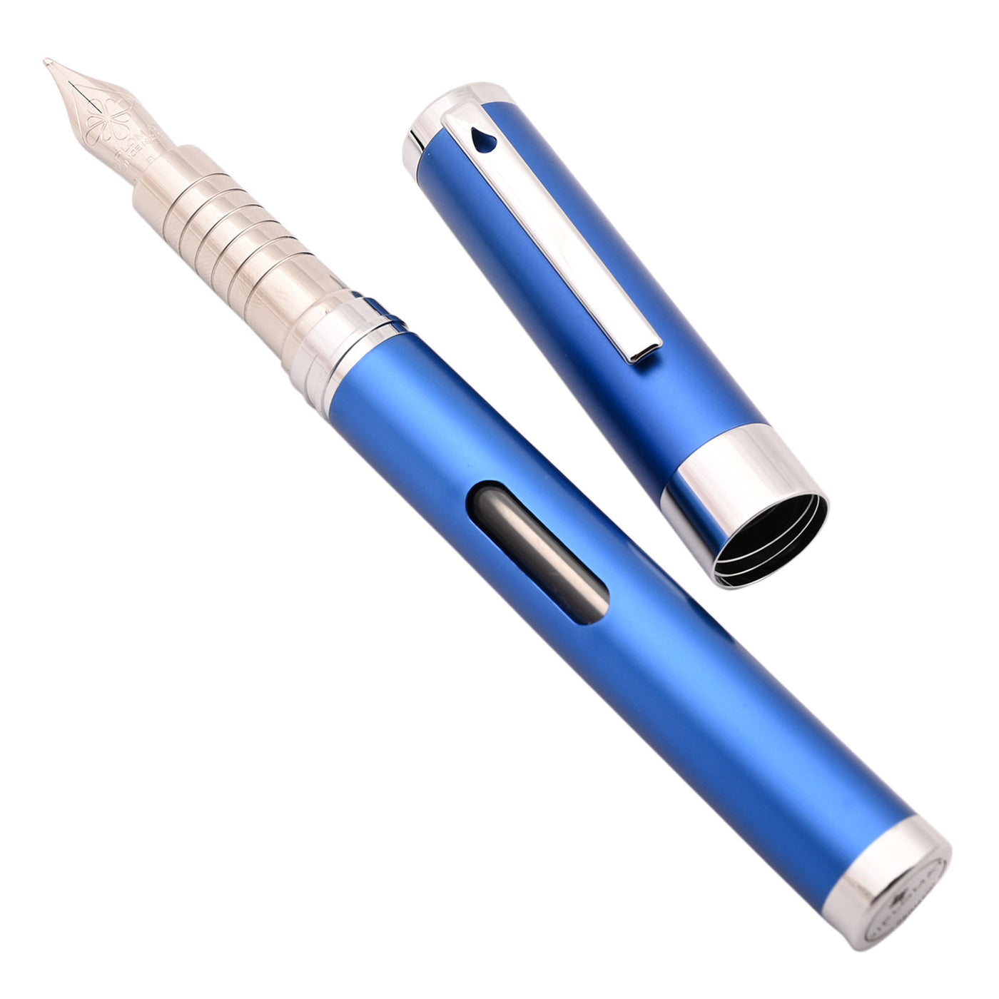Diplomat Nexus Fountain Pen - Blue/Chrome 3