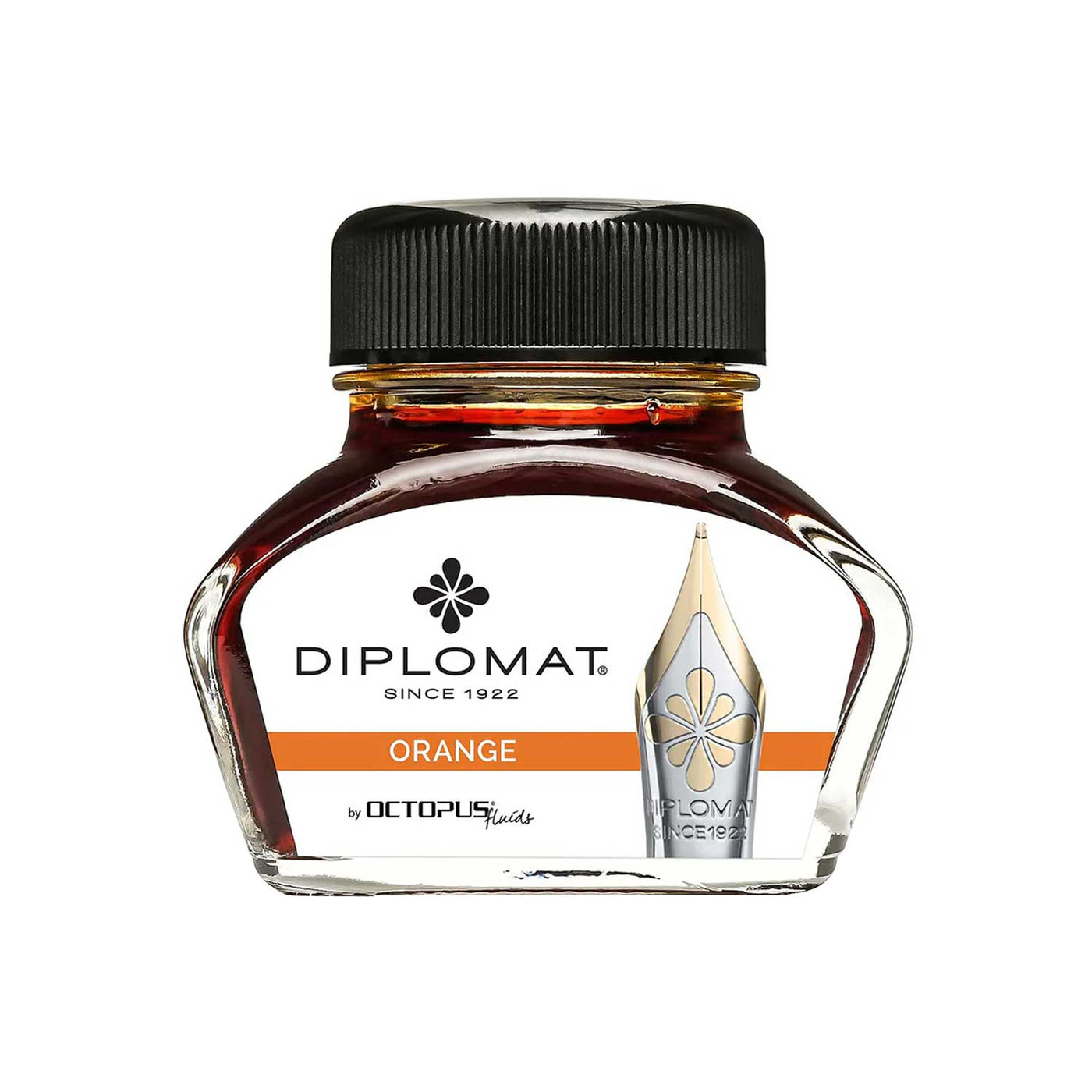 Diplomat Octopus Ink Bottle, Orange - 30ml 1