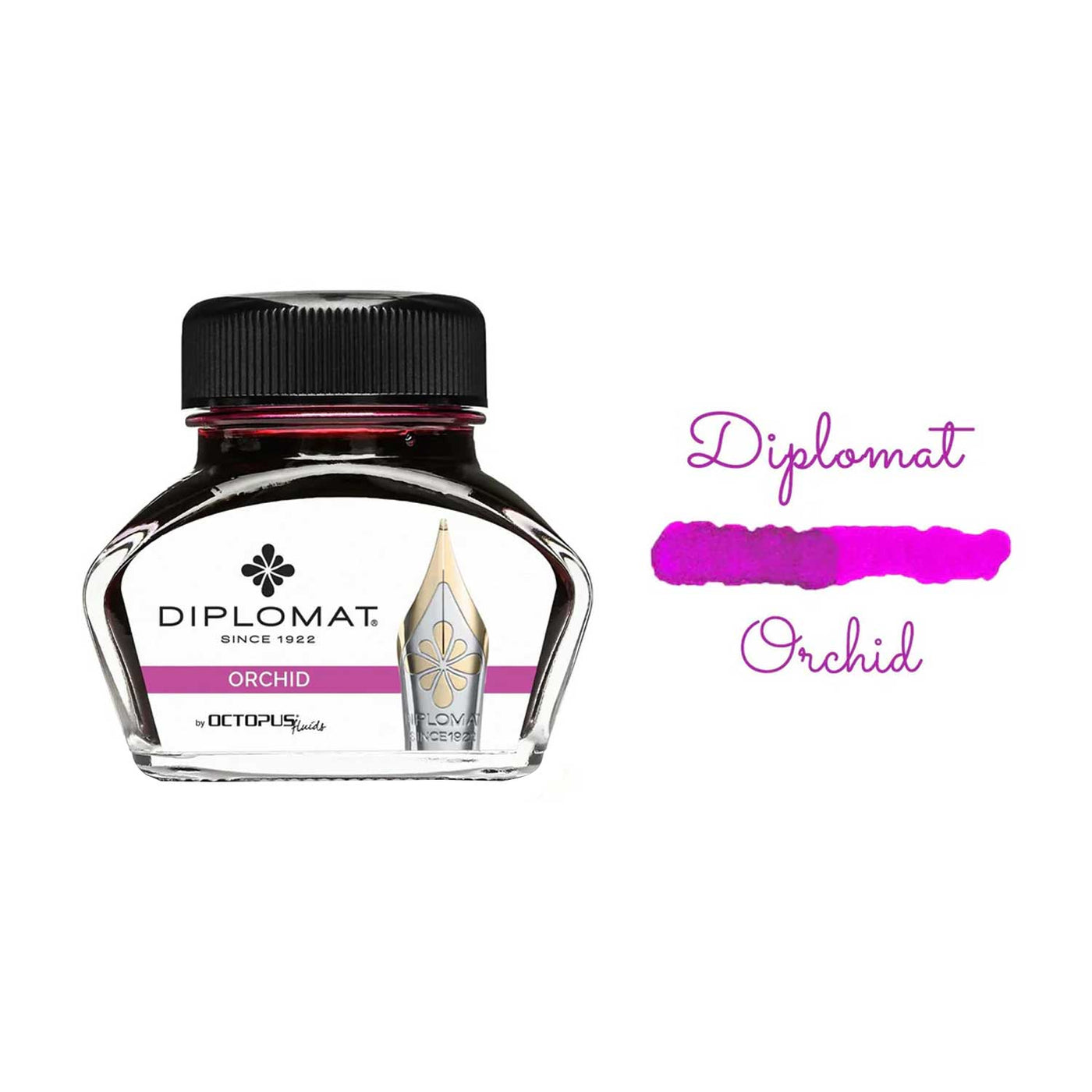 Diplomat Octopus Ink Bottle, Orchid - 30ml 2