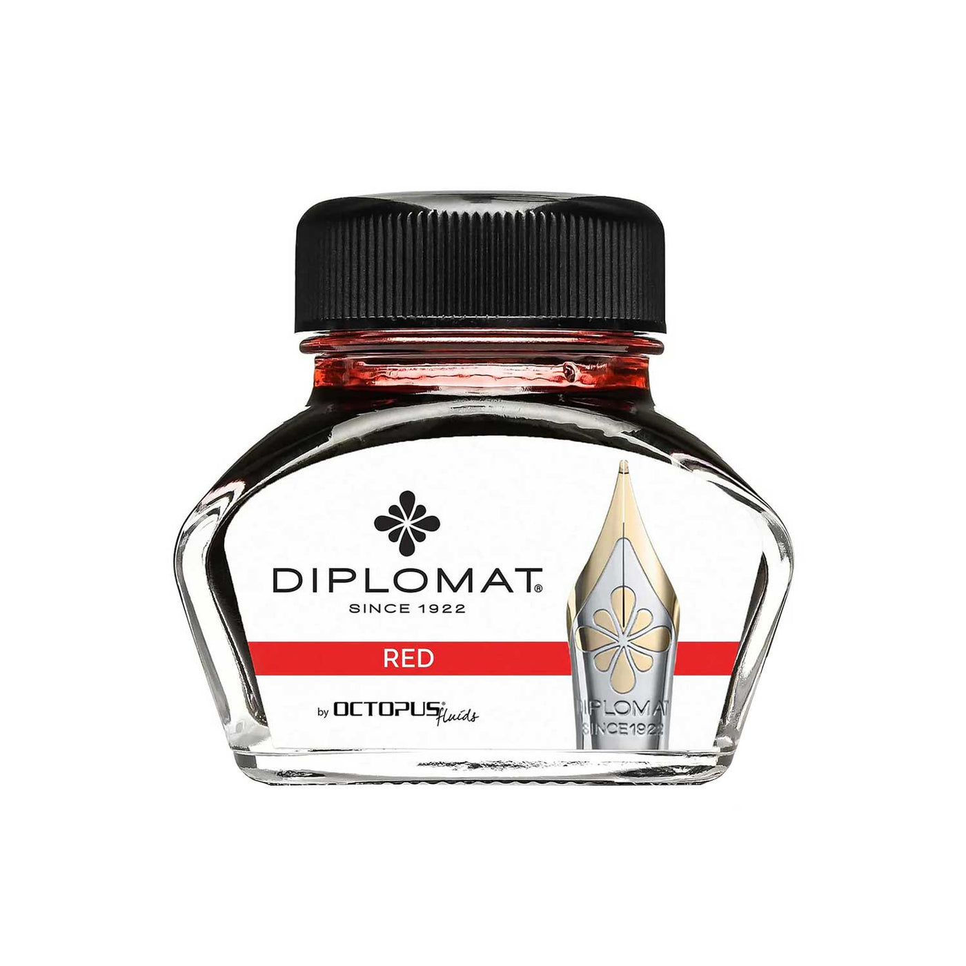 Diplomat Octopus Ink Bottle, Red - 30ml 1