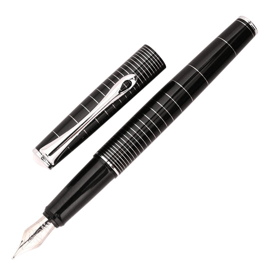 Diplomat Optimist Fountain Pen, Ring Black - Steel Nib